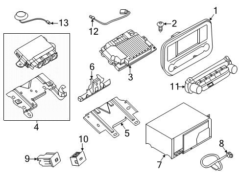 2024 Ford Transit-350 HD Navigation System Components Diagram 2 - Thumbnail