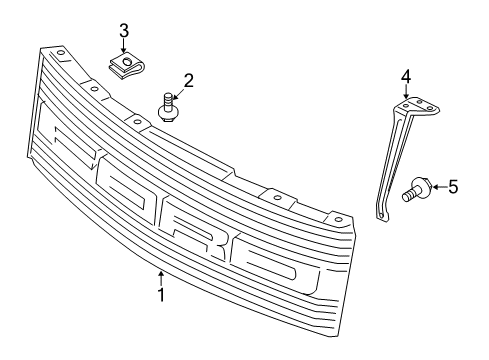 2014 Ford F-150 Grille & Components Diagram 3 - Thumbnail