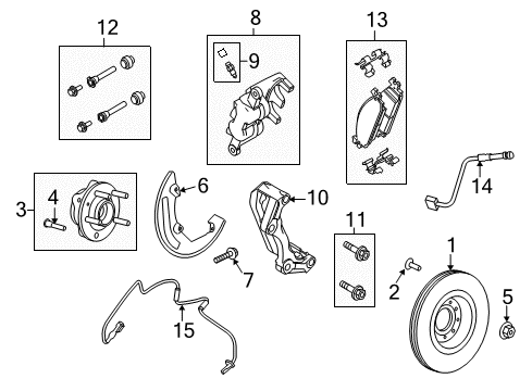 2014 Ford Special Service Police Sedan Front Brakes Diagram