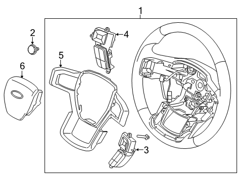 2018 Ford Expedition Steering Wheel & Trim Diagram