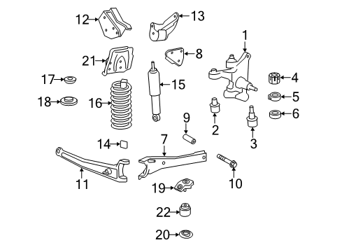 2017 Ford F-250 Super Duty Front Suspension Components Diagram 2 - Thumbnail