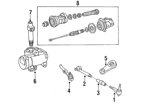 1990 Ford Ranger Steering Gear & Linkage Diagram 3 - Thumbnail