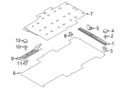 2019 Ford Transit-350 HD Interior Trim - Rear Body Diagram 3 - Thumbnail