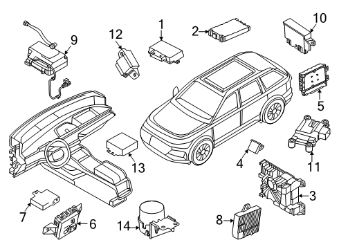 2025 Lincoln Nautilus Module - Interface Diagram for N1WZ-19A387-A