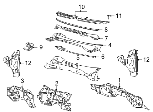 2013 Ford F-150 Cab Cowl Diagram 2 - Thumbnail