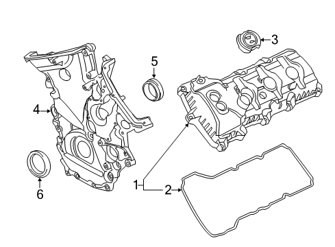 2014 Ford F-150 Valve & Timing Covers Diagram 4 - Thumbnail