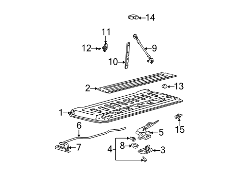 2001 Ford F-350 Super Duty Tail Gate Diagram