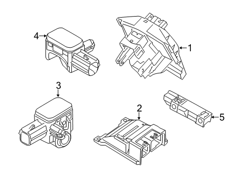 2013 Ford Transit Connect Air Bag Components Diagram