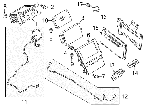2017 Ford Fusion Amplifier Diagram for HS7Z-18B849-AF