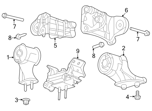 2024 Ford Bronco Engine & Trans Mounting Diagram 3 - Thumbnail