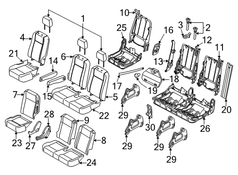 2025 Ford Transit-350 HD Third Row Seats Diagram 2 - Thumbnail