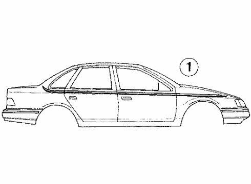 1990 Mercury Sable Stripe Tape Diagram for F1DZ5420000A