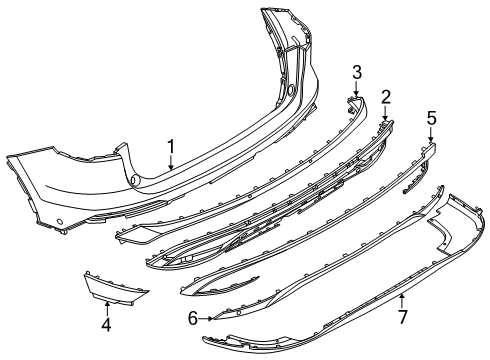 2024 Lincoln Nautilus Bumper & Components - Rear Diagram 2 - Thumbnail