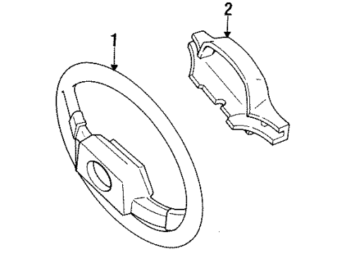 1992 Ford Probe Steering Wheel & Trim Diagram