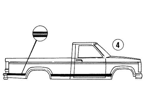 1996 Ford F-150 Stripe Tape Diagram 2 - Thumbnail