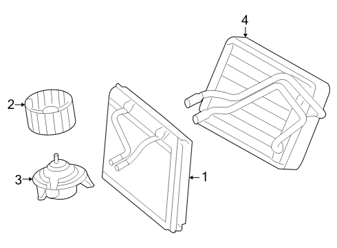 2006 Ford Freestyle A/C Evaporator Components Diagram