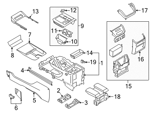 2018 Lincoln Navigator Front Console Diagram 2 - Thumbnail