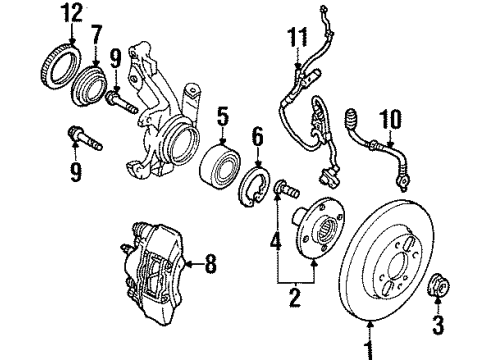 1998 Mercury Tracer Anti-Lock Brakes Diagram