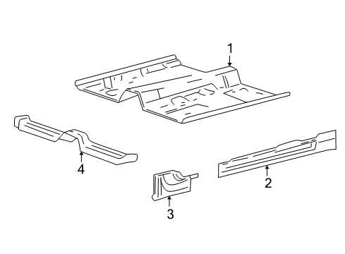 2003 Mercury Sable Inner Sill, Driver Side Diagram for YF1Z-5410111-AA