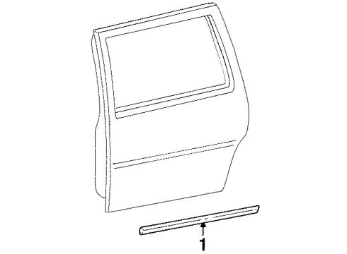 1995 Ford Windstar Exterior Trim - Side Door Diagram