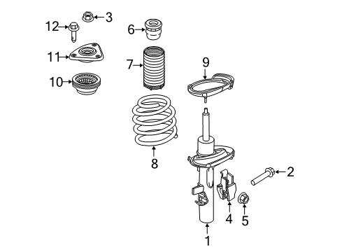2017 Ford C-Max Struts & Components Diagram
