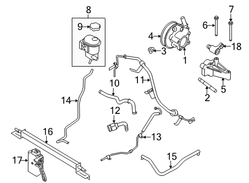 2009 Ford Taurus P/S Pump & Hoses Diagram 2 - Thumbnail