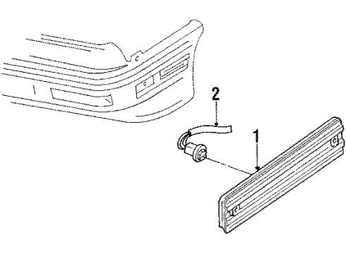 1989 Ford Probe Side Marker Lamps Diagram 2 - Thumbnail