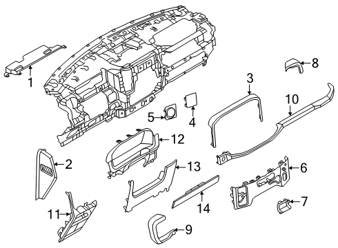 2024 Ford F-150 Instrument Panel Components Diagram 6 - Thumbnail