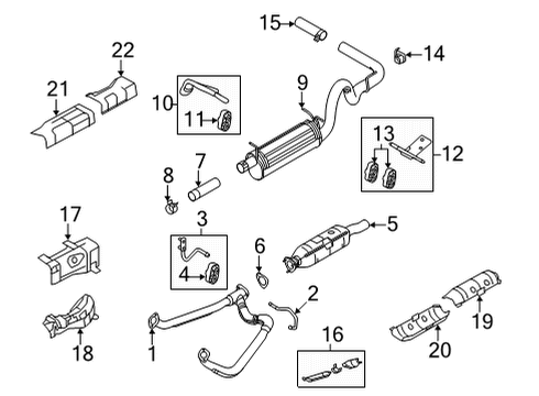 2015 Ford E-350 Super Duty Exhaust Components Diagram 2 - Thumbnail
