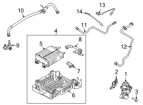 2010 Ford Escape Emission Components Diagram 2 - Thumbnail