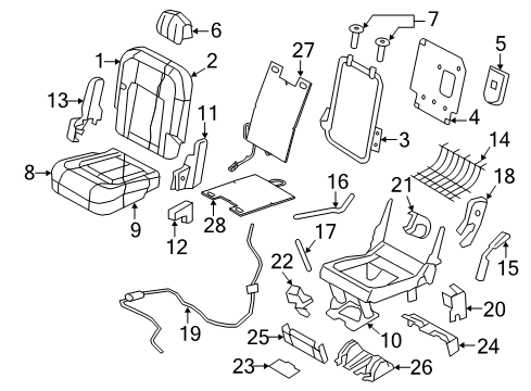 2016 Lincoln Navigator Track End Cover, Passenger Side Diagram for 9L1Z-78600A46-A