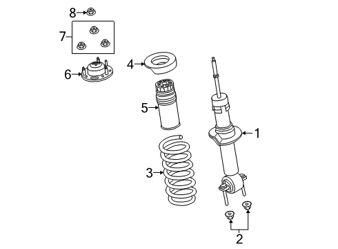 2023 Ford Ranger Struts & Components Diagram