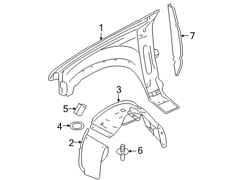 2006 Ford Explorer Fender & Components Diagram