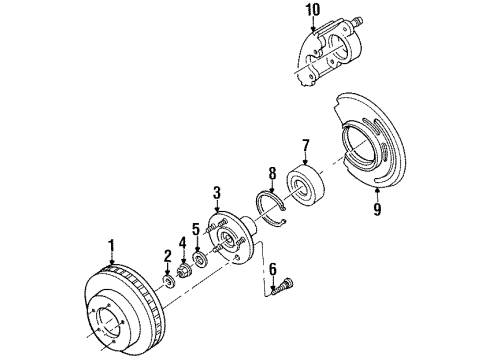 1993 Mercury Villager Bearing Snap Ring Diagram for F3XY-3K050-A