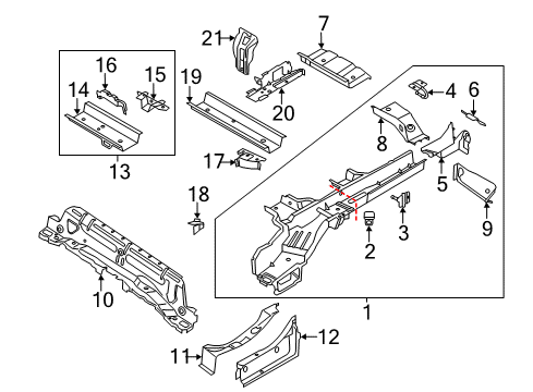 2017 Ford Transit Connect Rails & Components Diagram 2 - Thumbnail