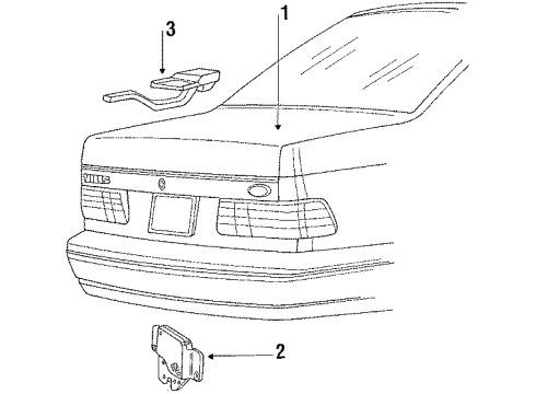 1990 Ford Taurus Trunk Lid & Components Diagram