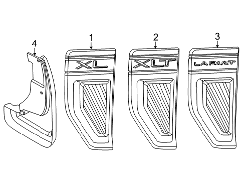 2024 Ford Maverick Exterior Trim - Fender Diagram