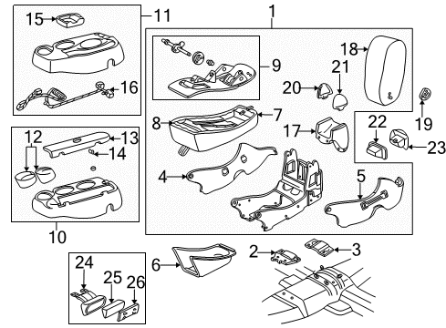 2000 Ford Taurus Console Diagram