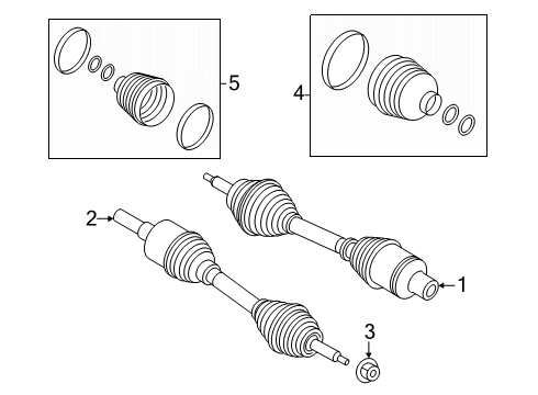 2025 Lincoln Navigator Drive Axles - Front Diagram