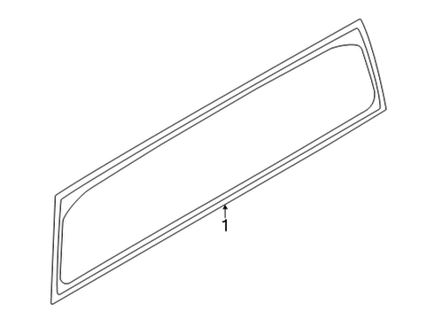 2024 Ford Maverick Glass & Hardware - Back Glass Diagram 2 - Thumbnail