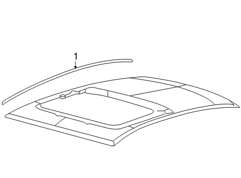 2007 Mercury Milan Exterior Trim - Roof Diagram