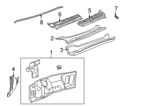 2000 Ford Excursion Cowl Diagram