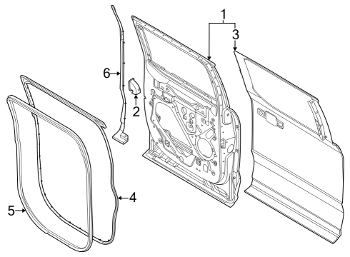 2025 Ford F-250 Super Duty Door & Components Diagram 3 - Thumbnail