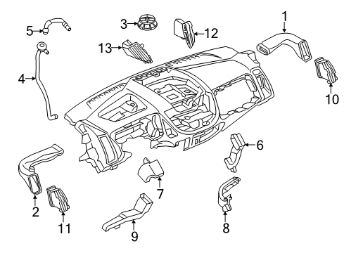 2017 Ford Transit-150 Ducts & Louver Diagram 7 - Thumbnail