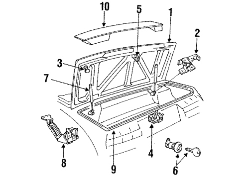 1992 Mercury Capri Rear Spoiler Diagram
