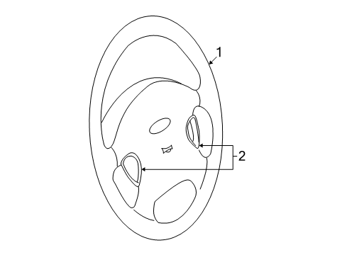 2005 Mercury Mariner Steering Wheel & Trim Diagram