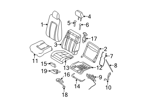 2009 Ford Expedition Front Seat Components Diagram