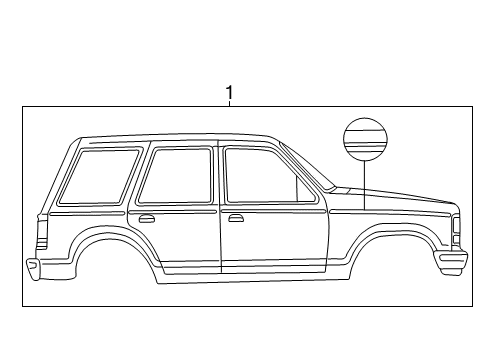 1997 Ford Explorer Stripe Tape Diagram 3 - Thumbnail