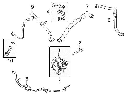 2012 Ford Edge P/S Pump & Hoses Diagram 3 - Thumbnail