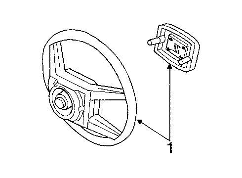1985 Mercury Marquis Steering Wheel & Trim Diagram
